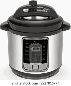 Pressure cooker, Cook, Pot Illustration Vector Cartoon Drawing