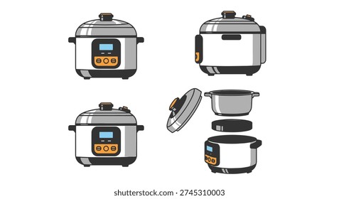Pressure Cooker Elec abstract modern art