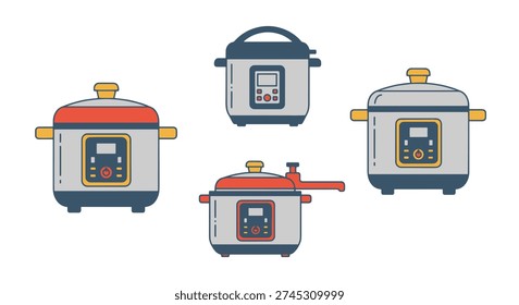 Pressure Cooker Elec soft colorful abstract illustration
