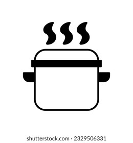 Pressure cooker Glyph Vector Icon that can easily edit or modify

