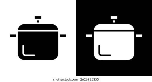 Druckkochtopf-Icon-Konzept, Vektorgrafik