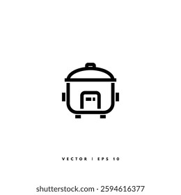 Pressure Cooker Icon. Editable Stroke