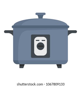 Pressure cooker icon. Flat illustration of culinary pan vector icon for web