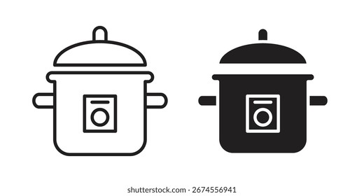 Druckkocher-Symbol im flachen und liner trendigen Stil für App-Ui-Designs