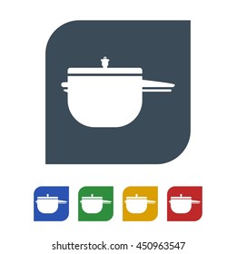 Pressure cooker Icon Isolated on White Background.vector illustration icon