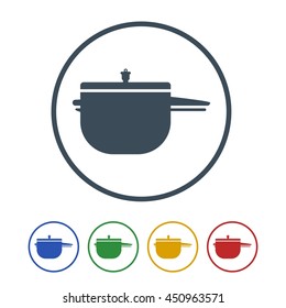 Pressure cooker Icon Isolated on White Background.vector illustration icon