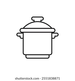 Pressure cooker icon Simple thin outline