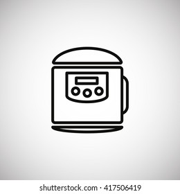  Pressure Cooker Icon Vector