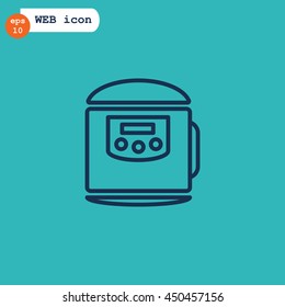  Pressure cooker Icon Vector.