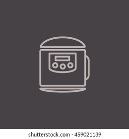  Pressure cooker Icon Vector.