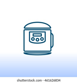  Pressure cooker Icon Vector.