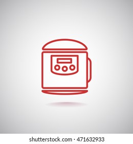  Pressure cooker Icon Vector.