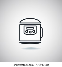  Pressure cooker Icon Vector.