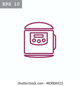  Pressure cooker Icon Vector.