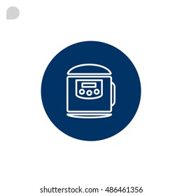  Pressure cooker Icon Vector.