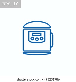  Pressure cooker Icon Vector.