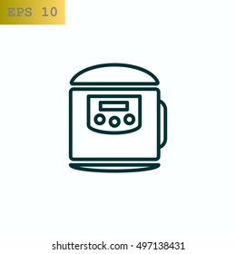  Pressure cooker Icon Vector.
