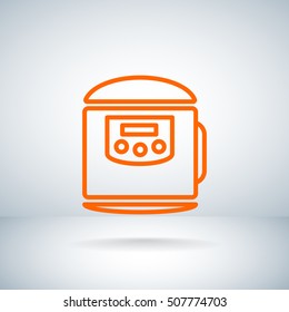  Pressure cooker Icon Vector.