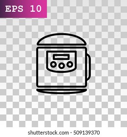  Pressure cooker Icon Vector.