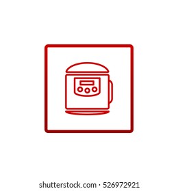 Pressure cooker Icon Vector.