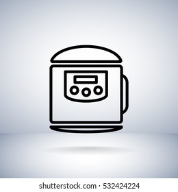 Pressure cooker Icon Vector.