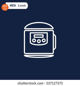  Pressure cooker Icon Vector.