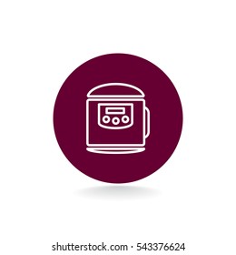  Pressure cooker Icon Vector.