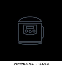  Pressure cooker Icon Vector.