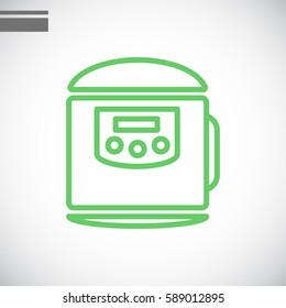  Pressure cooker Icon Vector.