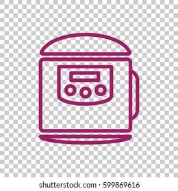  Pressure cooker Icon Vector.