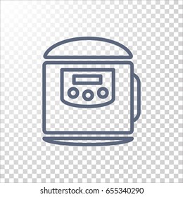  Pressure cooker Icon Vector.