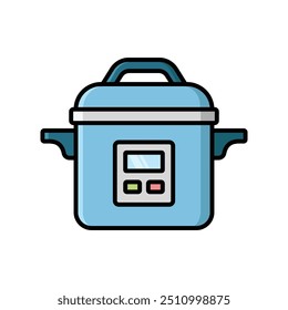 pressure cooker icon vector design template simple and clean