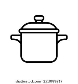 Plantilla de diseño de Vector de icono de olla a presión simple y limpia