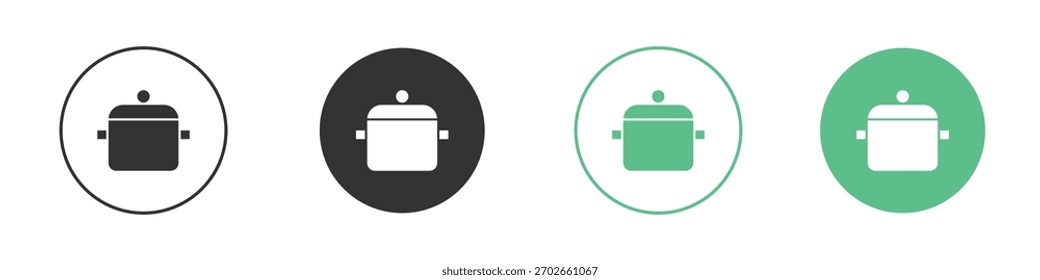 Druckkochtopf-Ikone, Vektor, gefülltes flaches Zeichen, Piktogramm