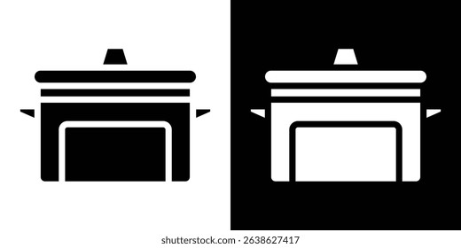 pressure cooker icon Vector in flat style. Collection silhouettes