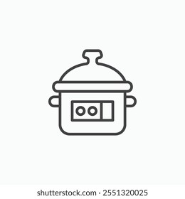 Ilustración vectorial del icono de la olla de presión. EPS10