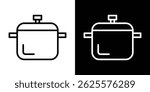 pressure cooker icon vector for web and mobile app. Symbol isolated.