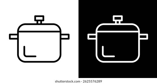 pressure cooker icon vector for web and mobile app. Symbol isolated.