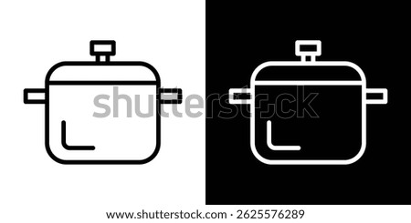 pressure cooker icon vector for web and mobile app. Symbol isolated.