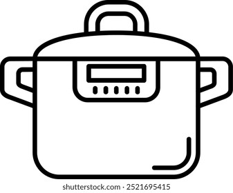 Línea de olla a presión Diseño de íconos de Vector
