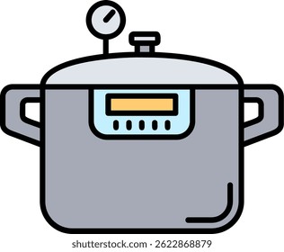 Druckkocher Linie Vektor Symbol Design