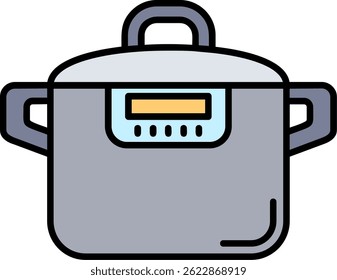 Pressure cooker Line vector Icon Design
