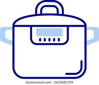 Pressure cooker Line vector Icon Design