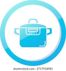Druckkocher Linie Vektor Symbol Design
