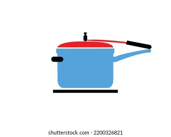 Pressure cooker vector design and illustration sketch.