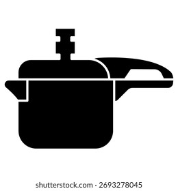 Druckkochtopf-Vektorsymbol - Symbol für Kochausrüstung