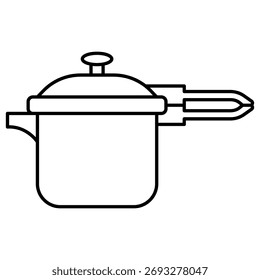 Druckkochtopf-Vektorsymbol - Symbol für Kochausrüstung