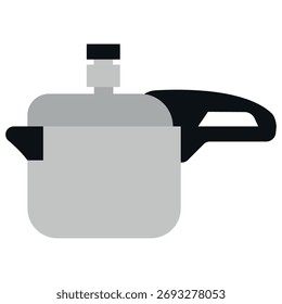 Druckkochtopf-Vektorsymbol - Symbol für Kochausrüstung