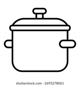 Druckkochtopf-Vektorsymbol - Symbol für Kochausrüstung