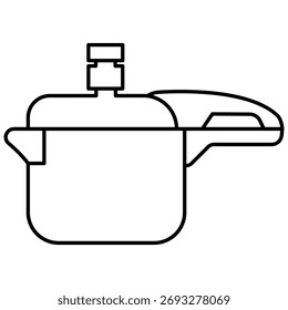 Druckkochtopf-Vektorsymbol - Symbol für Kochausrüstung